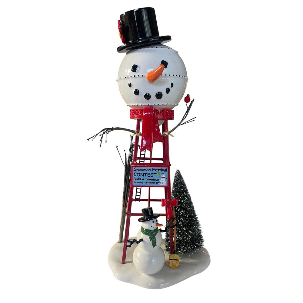 Department 56 Snow Village Snowman Water Tower 800013 Retired